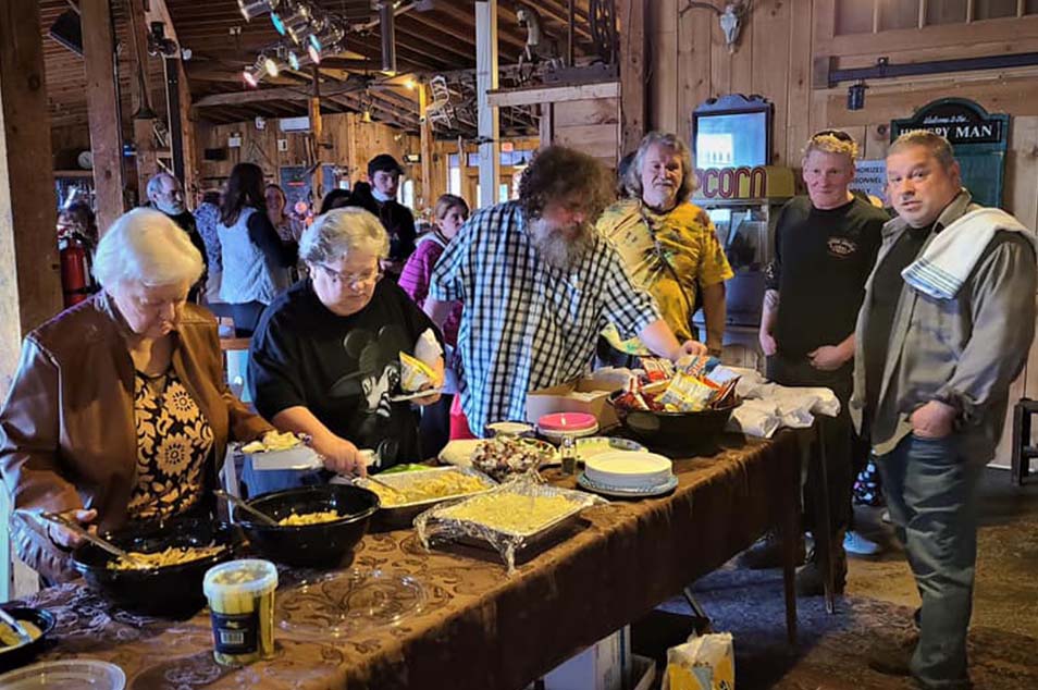 Photo of I-61 kitchen serving a meal.